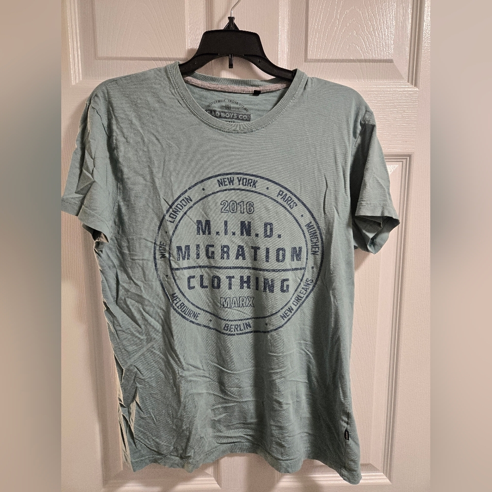 Men's Bad Boys Co. Teal T-Shirt, Size L